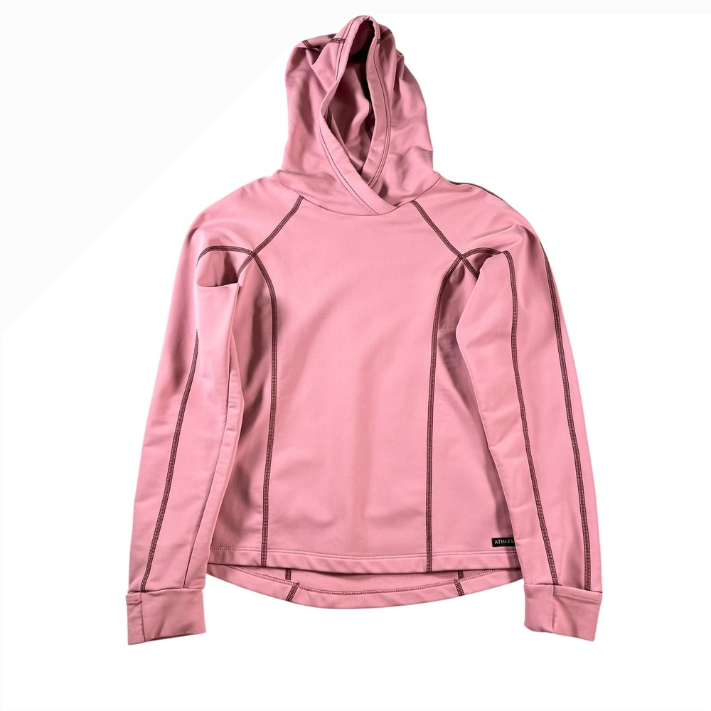 Athleta Womens Pink Pullover Long Sleeve Hoodie Sweatshirt Size Medium